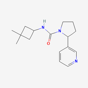 molecular formula C16H23N3O B7398245 N-(3,3-dimethylcyclobutyl)-2-pyridin-3-ylpyrrolidine-1-carboxamide 