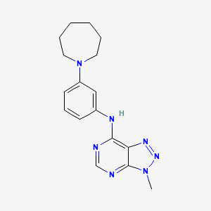 molecular formula C17H21N7 B7398640 N-[3-(azepan-1-yl)phenyl]-3-methyltriazolo[4,5-d]pyrimidin-7-amine 