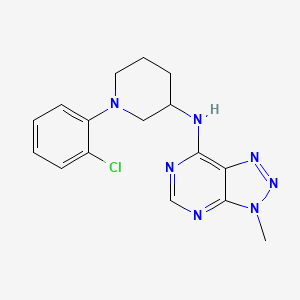 molecular formula C16H18ClN7 B7398648 N-[1-(2-chlorophenyl)piperidin-3-yl]-3-methyltriazolo[4,5-d]pyrimidin-7-amine 