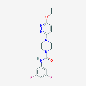 molecular formula C17H19F2N5O2 B7398926 N-(3,5-difluorophenyl)-4-(6-ethoxypyridazin-3-yl)piperazine-1-carboxamide 
