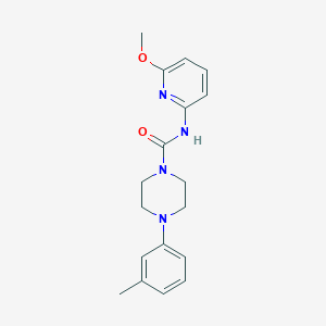 molecular formula C18H22N4O2 B7399011 N-(6-methoxypyridin-2-yl)-4-(3-methylphenyl)piperazine-1-carboxamide 