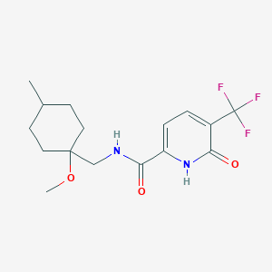 molecular formula C16H21F3N2O3 B7399213 N-[(1-methoxy-4-methylcyclohexyl)methyl]-6-oxo-5-(trifluoromethyl)-1H-pyridine-2-carboxamide 