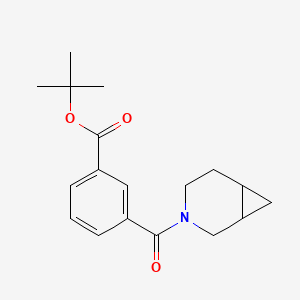 molecular formula C18H23NO3 B7399359 Tert-butyl 3-(3-azabicyclo[4.1.0]heptane-3-carbonyl)benzoate 