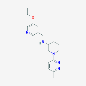 molecular formula C18H25N5O B7399411 N-[(5-ethoxypyridin-3-yl)methyl]-1-(6-methylpyridazin-3-yl)piperidin-3-amine 