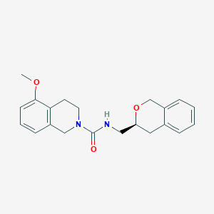 molecular formula C21H24N2O3 B7399683 N-[[(3S)-3,4-dihydro-1H-isochromen-3-yl]methyl]-5-methoxy-3,4-dihydro-1H-isoquinoline-2-carboxamide 