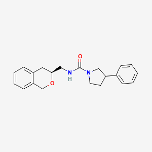 molecular formula C21H24N2O2 B7399691 N-[[(3S)-3,4-dihydro-1H-isochromen-3-yl]methyl]-3-phenylpyrrolidine-1-carboxamide 