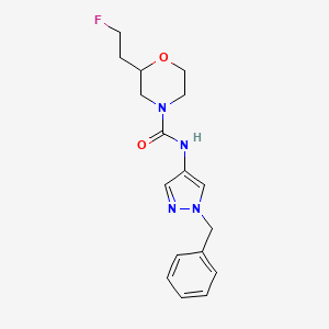 molecular formula C17H21FN4O2 B7399779 N-(1-benzylpyrazol-4-yl)-2-(2-fluoroethyl)morpholine-4-carboxamide 