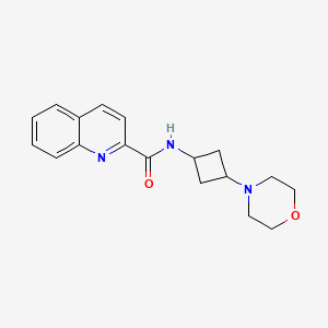 molecular formula C18H21N3O2 B7400020 N-(3-morpholin-4-ylcyclobutyl)quinoline-2-carboxamide 