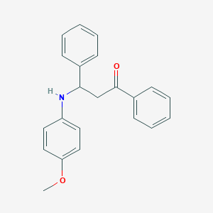 molecular formula C22H21NO2 B074007 1-Propanone, 3-[(4-methoxyphenyl)amino]-1,3-diphenyl- CAS No. 802-49-3