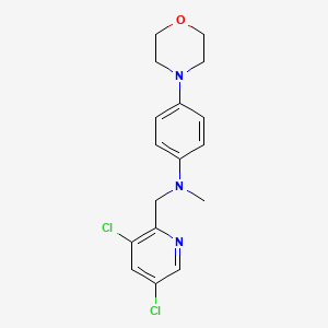 molecular formula C17H19Cl2N3O B7401236 N-[(3,5-dichloropyridin-2-yl)methyl]-N-methyl-4-morpholin-4-ylaniline 