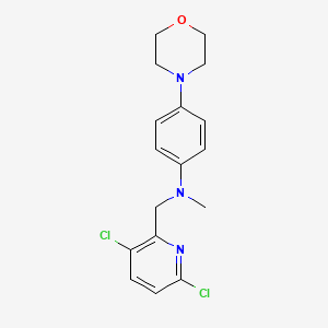 molecular formula C17H19Cl2N3O B7401242 N-[(3,6-dichloropyridin-2-yl)methyl]-N-methyl-4-morpholin-4-ylaniline 
