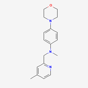 molecular formula C18H23N3O B7401244 N-methyl-N-[(4-methylpyridin-2-yl)methyl]-4-morpholin-4-ylaniline 