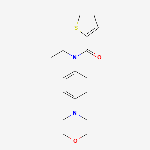 molecular formula C17H20N2O2S B7401258 N-ethyl-N-(4-morpholin-4-ylphenyl)thiophene-2-carboxamide 