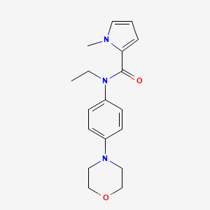 molecular formula C18H23N3O2 B7401263 N-ethyl-1-methyl-N-(4-morpholin-4-ylphenyl)pyrrole-2-carboxamide 