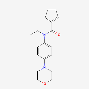 molecular formula C18H24N2O2 B7401266 N-ethyl-N-(4-morpholin-4-ylphenyl)cyclopentene-1-carboxamide 