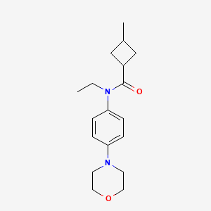 molecular formula C18H26N2O2 B7401271 N-ethyl-3-methyl-N-(4-morpholin-4-ylphenyl)cyclobutane-1-carboxamide 
