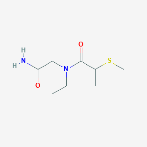 molecular formula C8H16N2O2S B7401300 N-(2-amino-2-oxoethyl)-N-ethyl-2-methylsulfanylpropanamide 