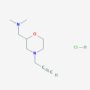 molecular formula C10H19ClN2O B7401311 N,N-dimethyl-1-(4-prop-2-ynylmorpholin-2-yl)methanamine;hydrochloride 
