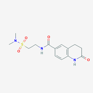 molecular formula C14H19N3O4S B7401366 N-[2-(dimethylsulfamoyl)ethyl]-2-oxo-3,4-dihydro-1H-quinoline-6-carboxamide 