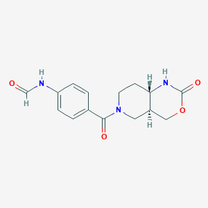 molecular formula C15H17N3O4 B7401399 N-[4-[(4aS,8aS)-2-oxo-4,4a,5,7,8,8a-hexahydro-1H-pyrido[4,3-d][1,3]oxazine-6-carbonyl]phenyl]formamide 