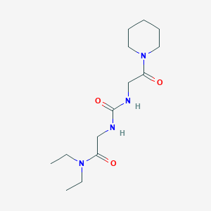 molecular formula C14H26N4O3 B7401423 N,N-diethyl-2-[(2-oxo-2-piperidin-1-ylethyl)carbamoylamino]acetamide 