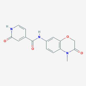 molecular formula C15H13N3O4 B7401433 N-(4-methyl-3-oxo-1,4-benzoxazin-7-yl)-2-oxo-1H-pyridine-4-carboxamide 