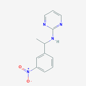 molecular formula C12H12N4O2 B7401519 N-[1-(3-nitrophenyl)ethyl]pyrimidin-2-amine 