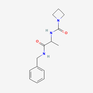 molecular formula C14H19N3O2 B7401558 N-[1-(benzylamino)-1-oxopropan-2-yl]azetidine-1-carboxamide 