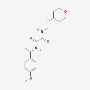 molecular formula C18H26N2O4 B7401586 N'-[1-(4-methoxyphenyl)ethyl]-N-[2-(oxan-4-yl)ethyl]oxamide 