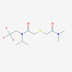 molecular formula C11H19F3N2O2S B7401670 N,N-dimethyl-2-[2-oxo-2-[propan-2-yl(2,2,2-trifluoroethyl)amino]ethyl]sulfanylacetamide 