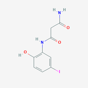 molecular formula C9H9IN2O3 B7401684 N'-(2-hydroxy-5-iodophenyl)propanediamide 