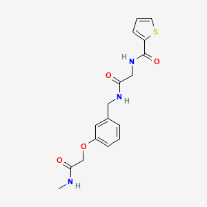 molecular formula C17H19N3O4S B7401725 N-[2-[[3-[2-(methylamino)-2-oxoethoxy]phenyl]methylamino]-2-oxoethyl]thiophene-2-carboxamide 