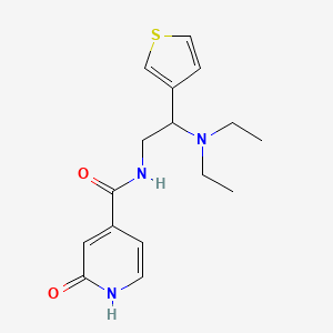 molecular formula C16H21N3O2S B7401797 N-[2-(diethylamino)-2-thiophen-3-ylethyl]-2-oxo-1H-pyridine-4-carboxamide 