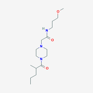 molecular formula C16H31N3O3 B7401835 N-(3-methoxypropyl)-2-[4-(2-methylpentanoyl)piperazin-1-yl]acetamide 