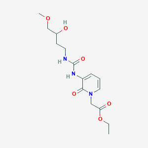 molecular formula C15H23N3O6 B7401901 Ethyl 2-[3-[(3-hydroxy-4-methoxybutyl)carbamoylamino]-2-oxopyridin-1-yl]acetate 