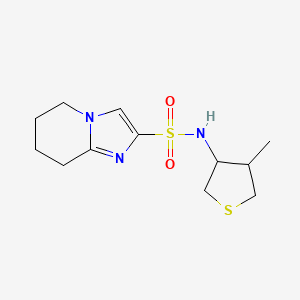 molecular formula C12H19N3O2S2 B7401935 N-(4-methylthiolan-3-yl)-5,6,7,8-tetrahydroimidazo[1,2-a]pyridine-2-sulfonamide 