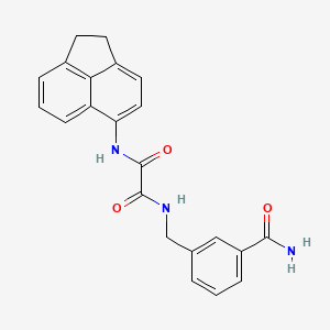 molecular formula C22H19N3O3 B7401996 N-[(3-carbamoylphenyl)methyl]-N'-(1,2-dihydroacenaphthylen-5-yl)oxamide 