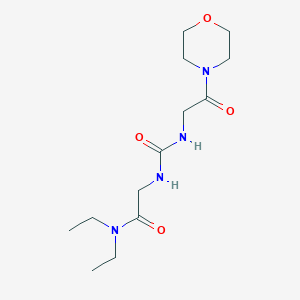 molecular formula C13H24N4O4 B7402299 N,N-diethyl-2-[(2-morpholin-4-yl-2-oxoethyl)carbamoylamino]acetamide 