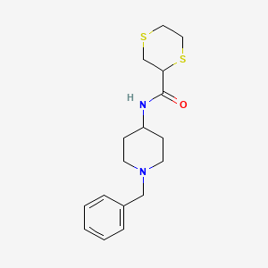 molecular formula C17H24N2OS2 B7402336 N-(1-benzylpiperidin-4-yl)-1,4-dithiane-2-carboxamide 