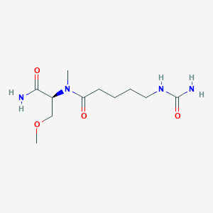 molecular formula C11H22N4O4 B7402391 N-[(2S)-1-amino-3-methoxy-1-oxopropan-2-yl]-5-(carbamoylamino)-N-methylpentanamide 