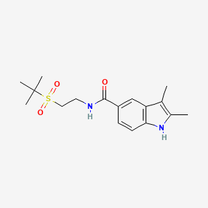 molecular formula C17H24N2O3S B7402462 N-(2-tert-butylsulfonylethyl)-2,3-dimethyl-1H-indole-5-carboxamide 