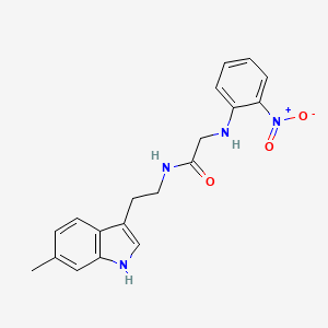 molecular formula C19H20N4O3 B7402516 N-[2-(6-methyl-1H-indol-3-yl)ethyl]-2-(2-nitroanilino)acetamide 