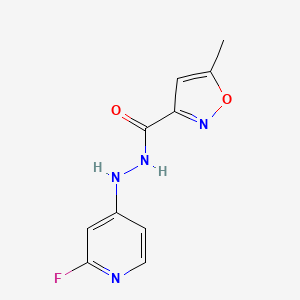 molecular formula C10H9FN4O2 B7402565 N'-(2-fluoropyridin-4-yl)-5-methyl-1,2-oxazole-3-carbohydrazide 