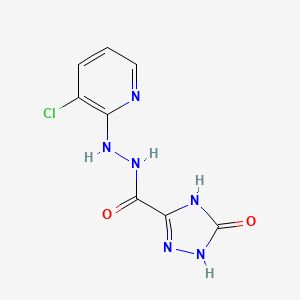 molecular formula C8H7ClN6O2 B7402594 N'-(3-chloropyridin-2-yl)-5-oxo-1,4-dihydro-1,2,4-triazole-3-carbohydrazide 