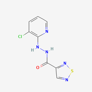 molecular formula C8H6ClN5OS B7402605 N'-(3-chloropyridin-2-yl)-1,2,5-thiadiazole-3-carbohydrazide 