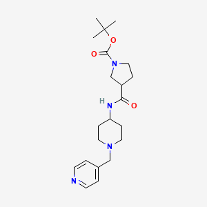 molecular formula C21H32N4O3 B7402814 Tert-butyl 3-[[1-(pyridin-4-ylmethyl)piperidin-4-yl]carbamoyl]pyrrolidine-1-carboxylate 