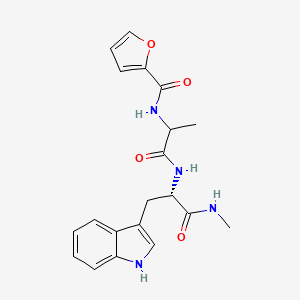 molecular formula C20H22N4O4 B7402906 fur-2-oyl-DL-Ala-Trp-NHMe 
