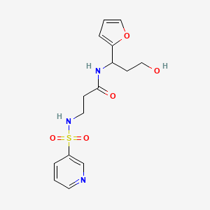 molecular formula C15H19N3O5S B7403154 N-[1-(furan-2-yl)-3-hydroxypropyl]-3-(pyridin-3-ylsulfonylamino)propanamide 