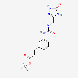 molecular formula C17H23N5O4 B7403181 Tert-butyl 3-[3-[(5-oxo-1,4-dihydro-1,2,4-triazol-3-yl)methylcarbamoylamino]phenyl]propanoate 