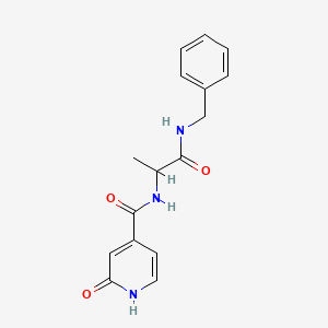 molecular formula C16H17N3O3 B7403187 N-[1-(benzylamino)-1-oxopropan-2-yl]-2-oxo-1H-pyridine-4-carboxamide 